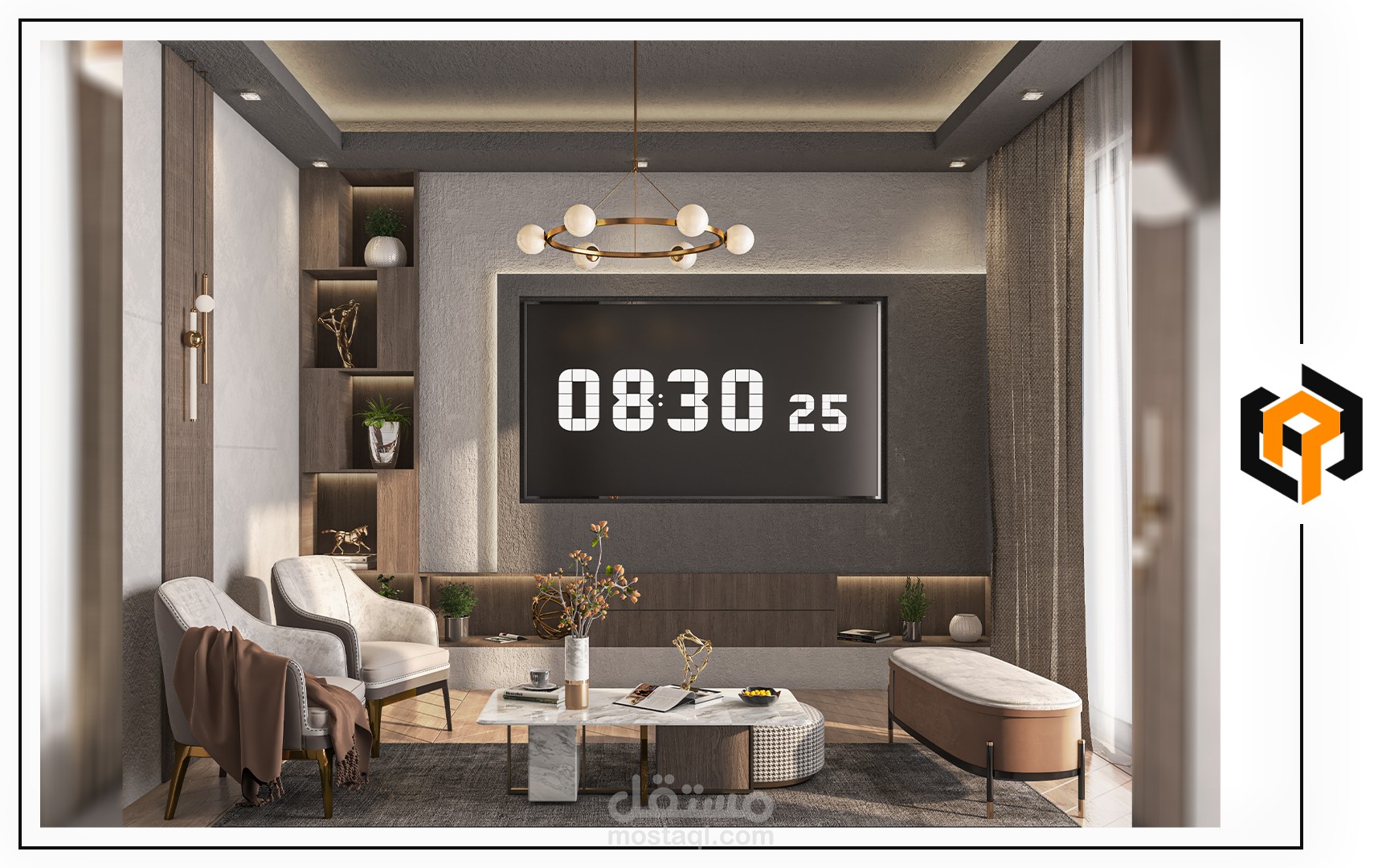 Living Room By 3Dsmax & V-Ray