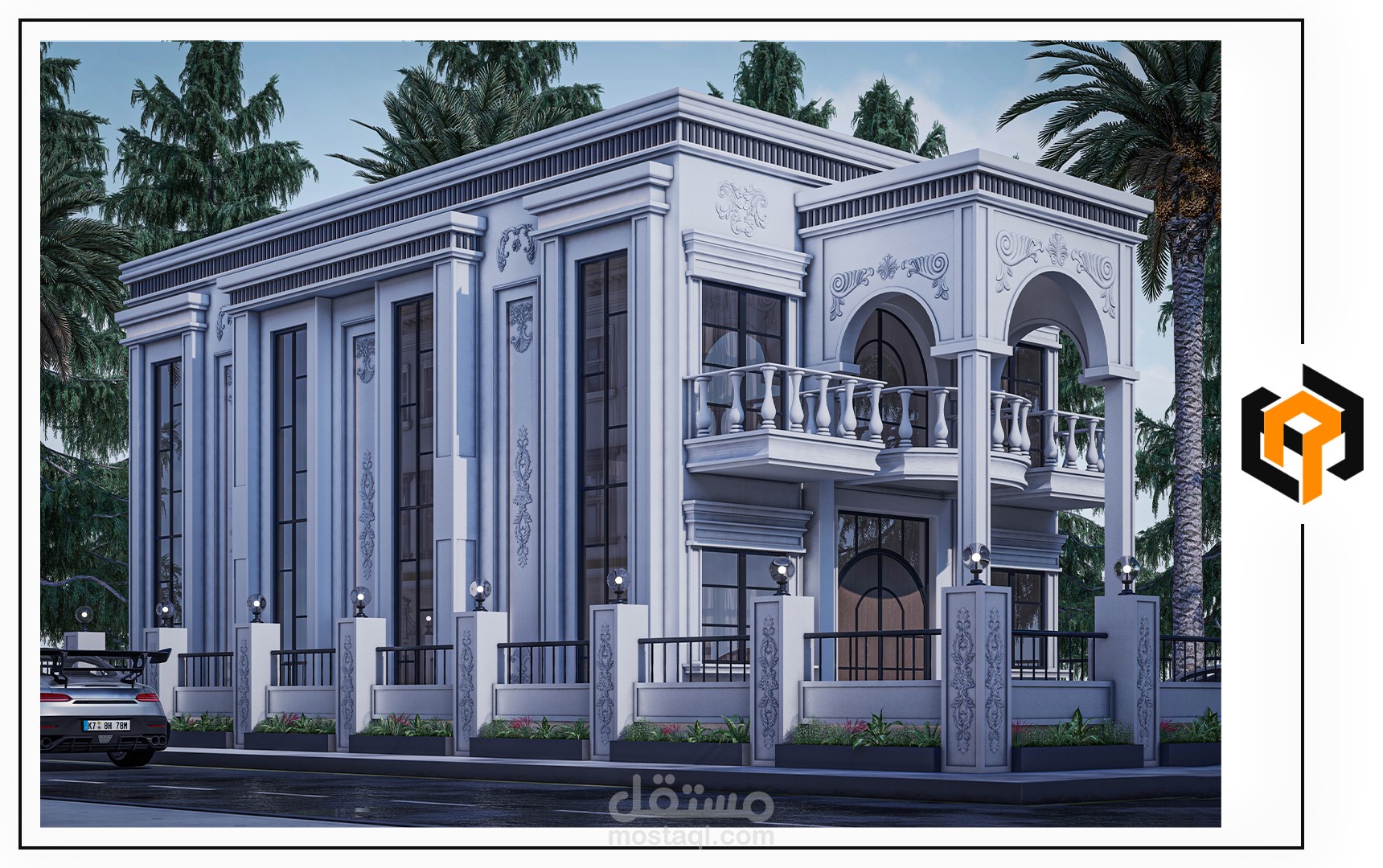 New Classic Villa by Revit & 3Dsmax & LUMION