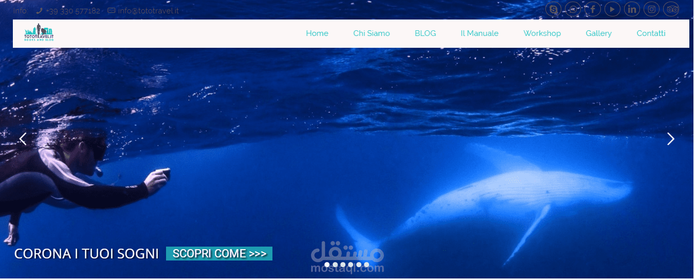 موقع شركة سياحة ايطالية