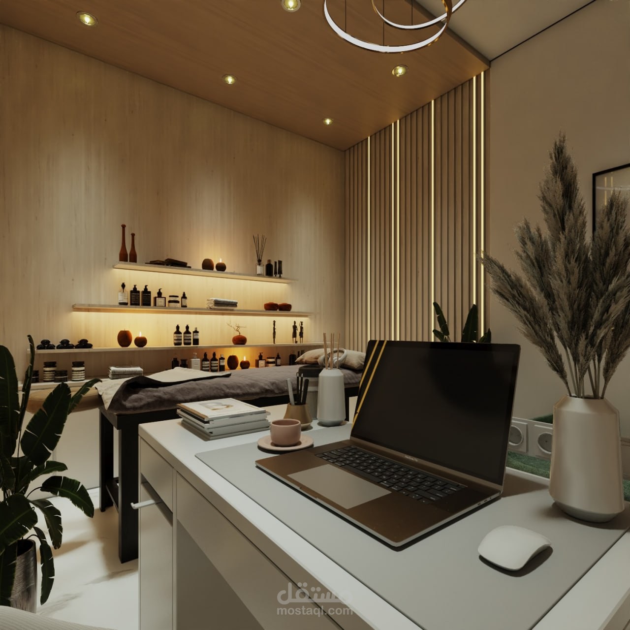 تصميم ديكور داخلي لمركز مساج