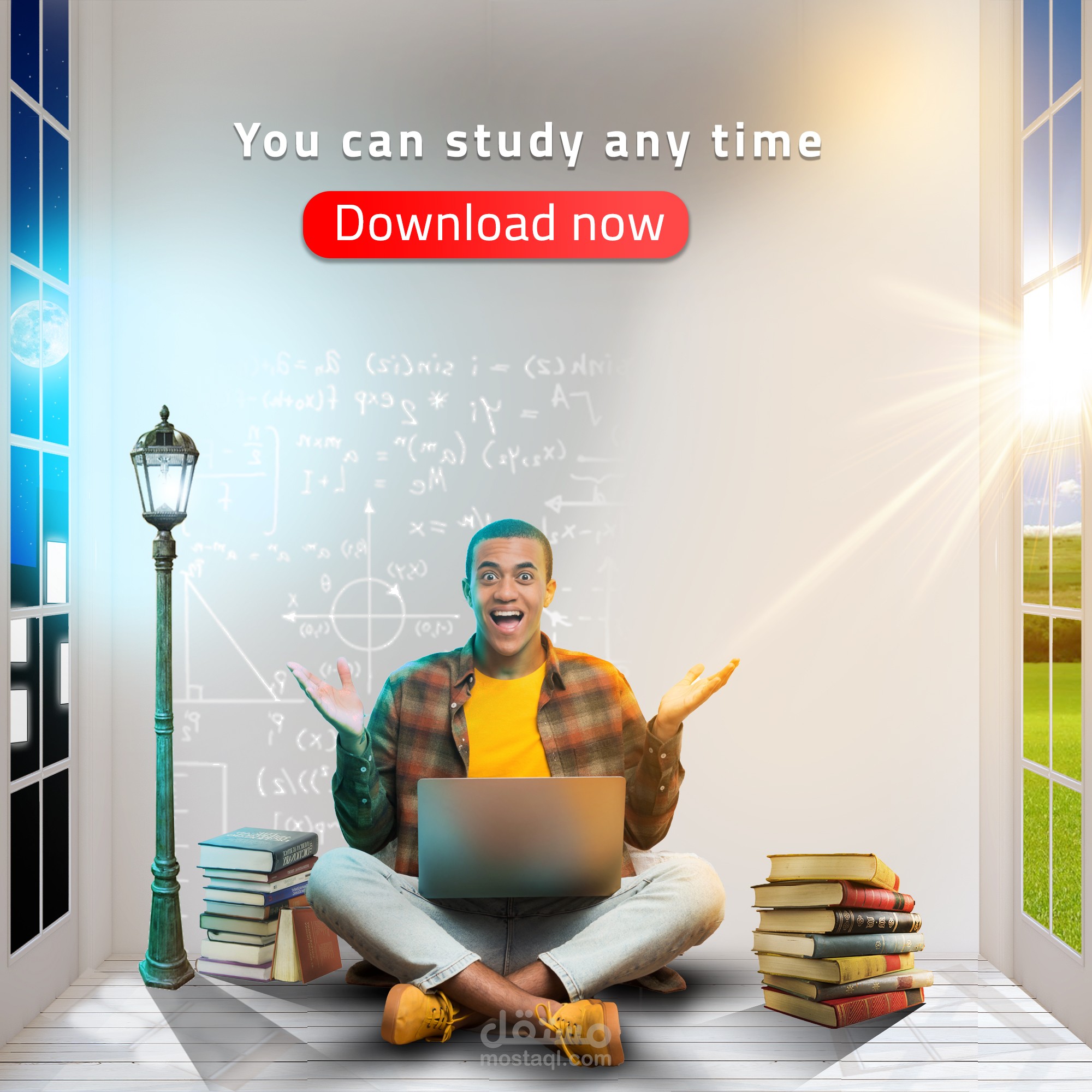 Study Anywhere – Educational App Promo Poster