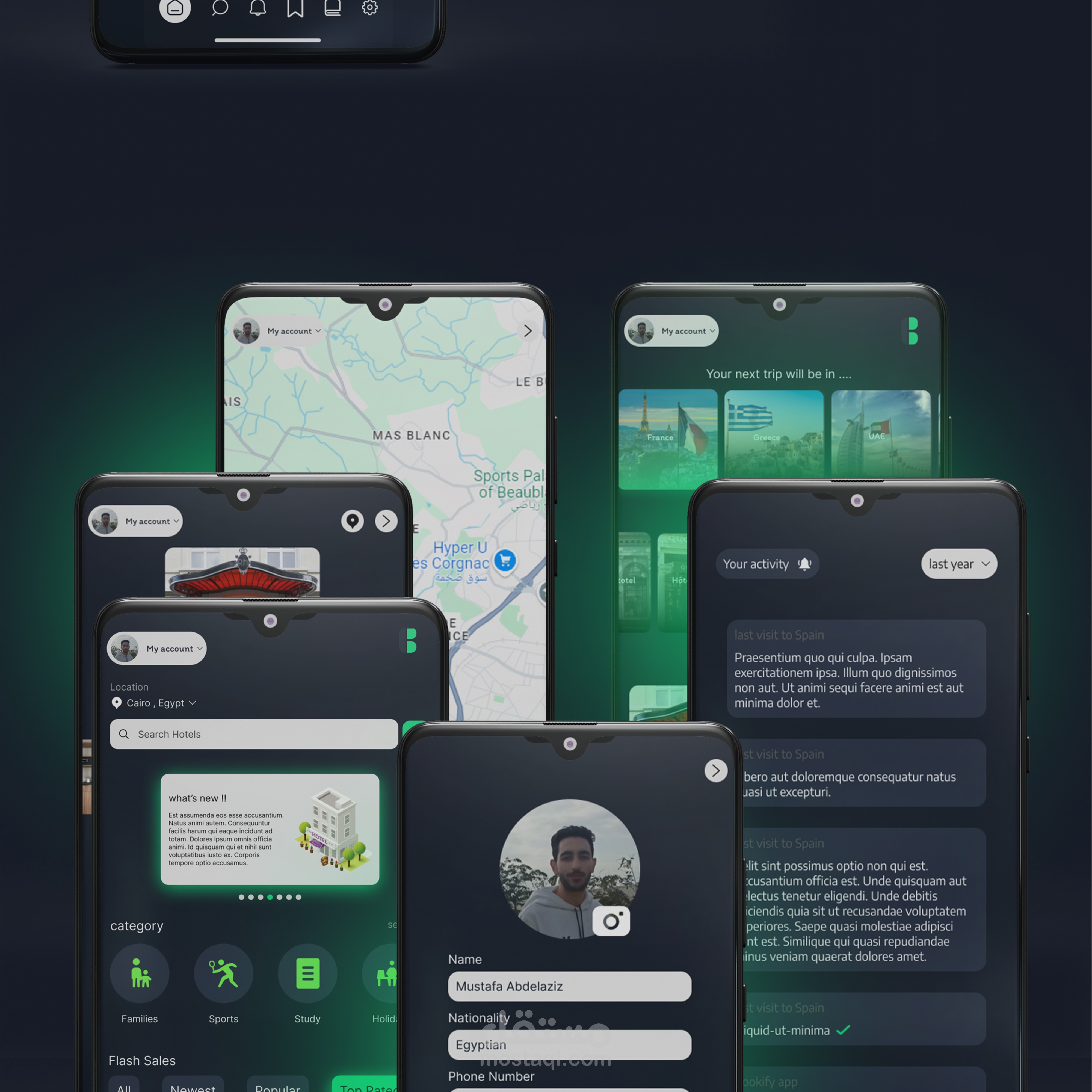 Mobile app UI design