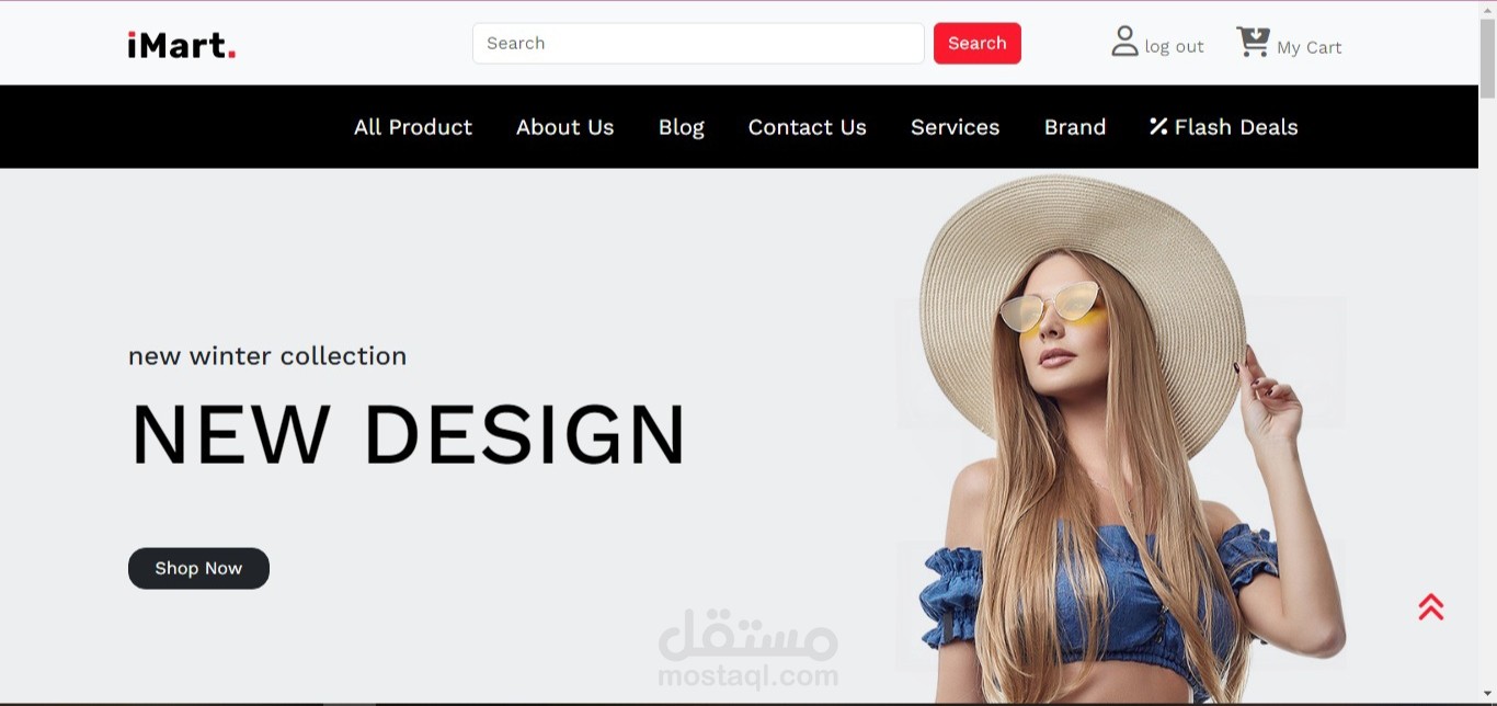iMart هو موقع تجارى تم تنفيذه باستخدام html,css,bootstrap and javaScript