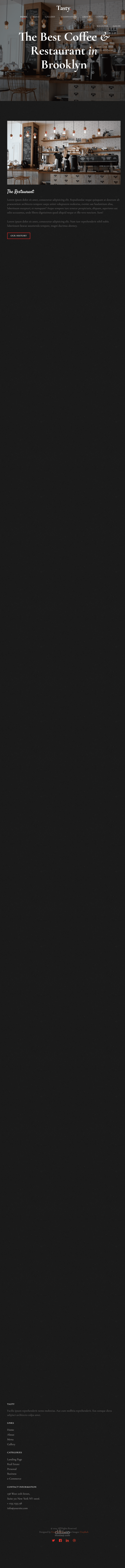 تصميم موقع لمطعم