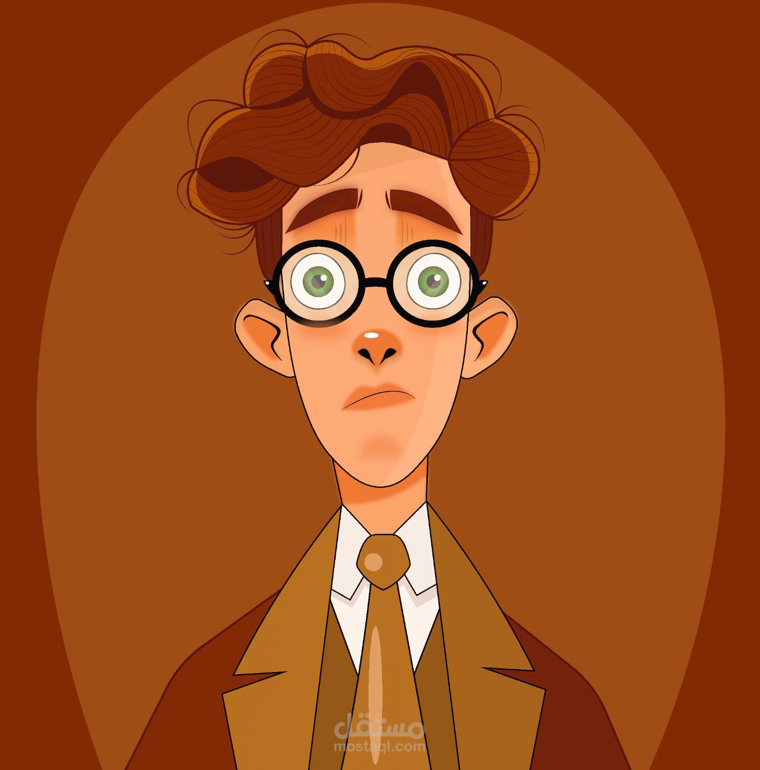 رسم شخصيات كرتونية ولوحات كرتونية  #illustrator