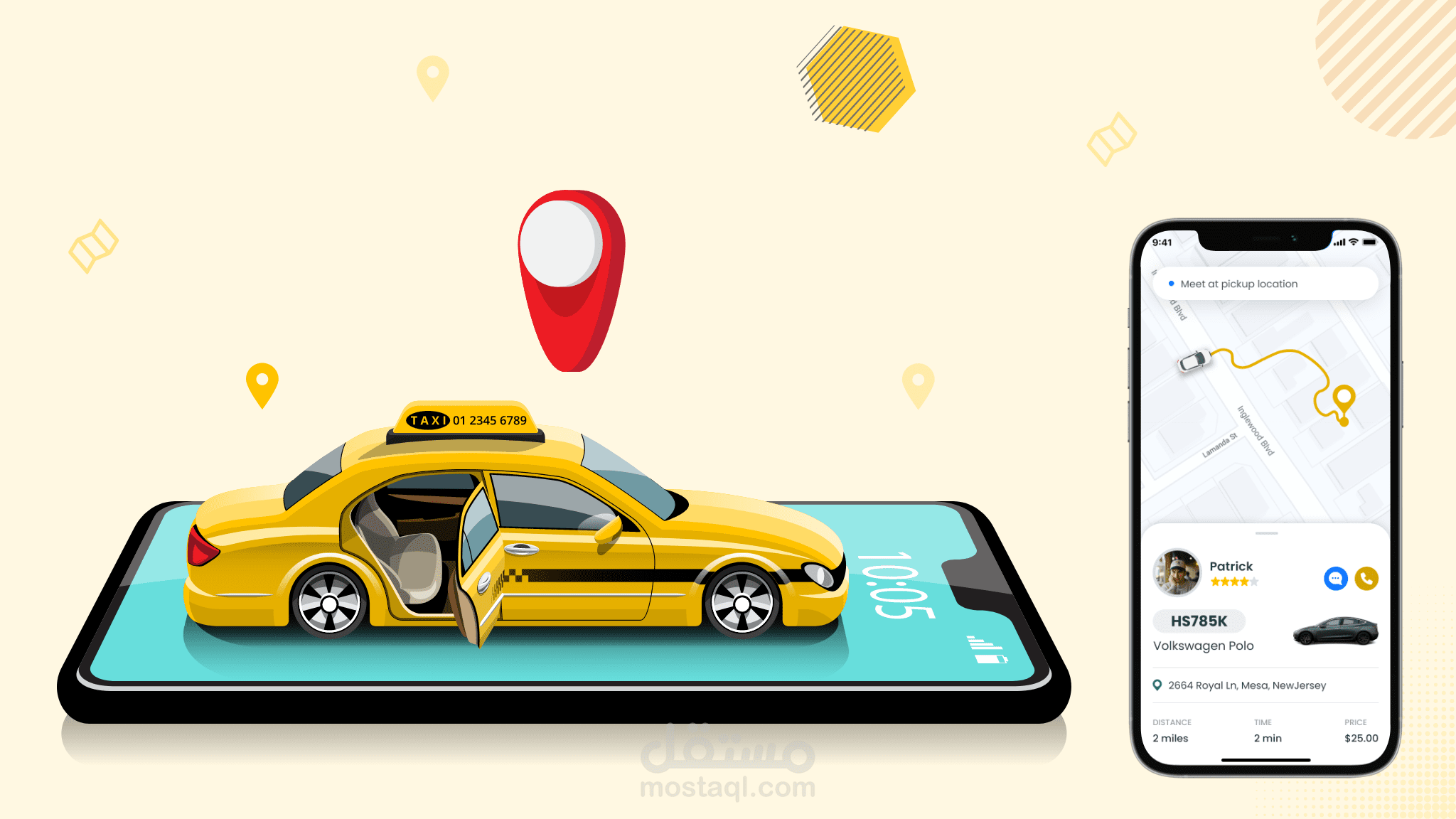 تطبيق سيارات بسائق بمستوى عالمي (مثل uber)
