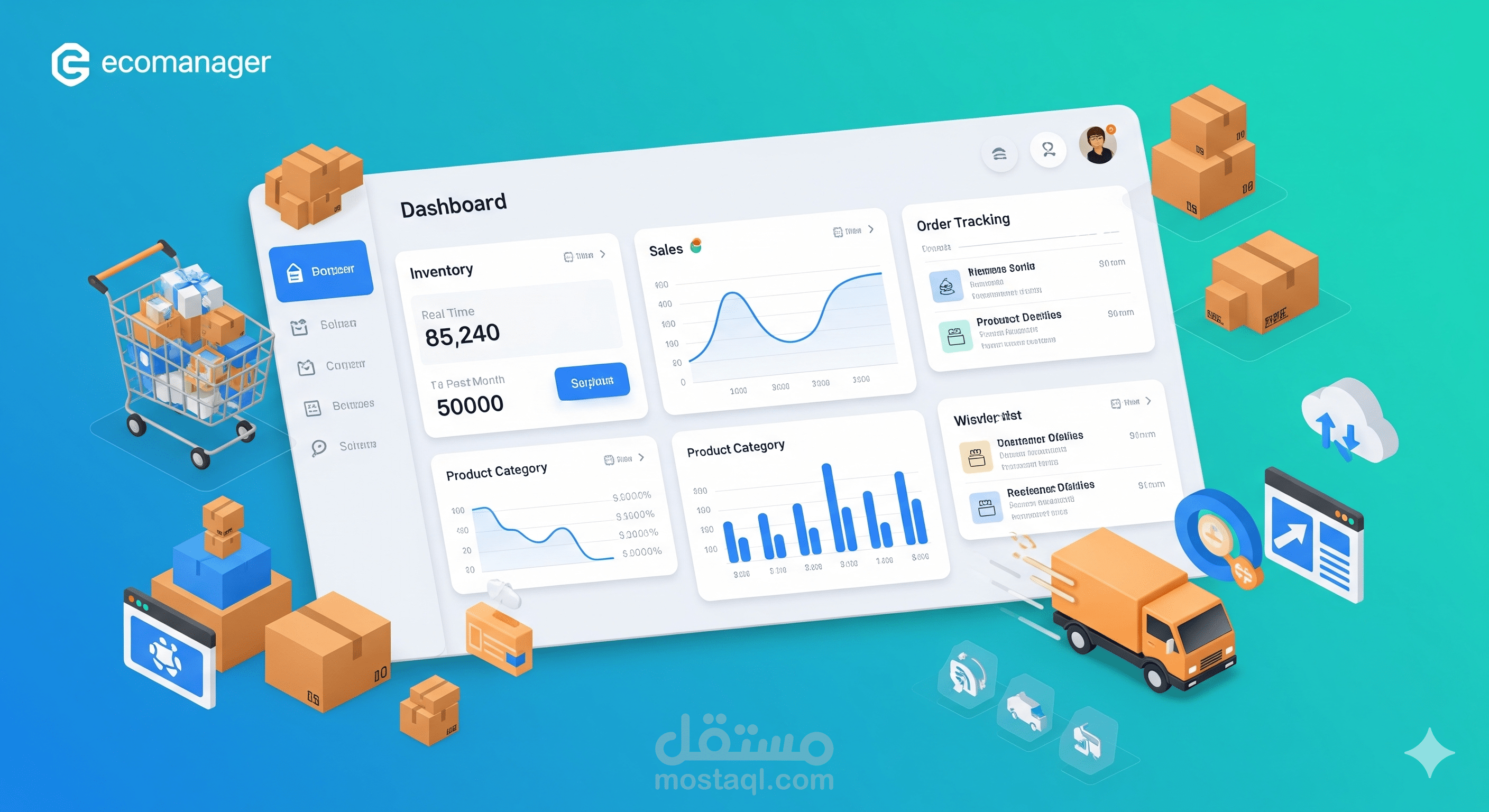 منصة ERP SaaS عالية التوسع لإدارة التجارة الإلكترونية – Ecomanager
