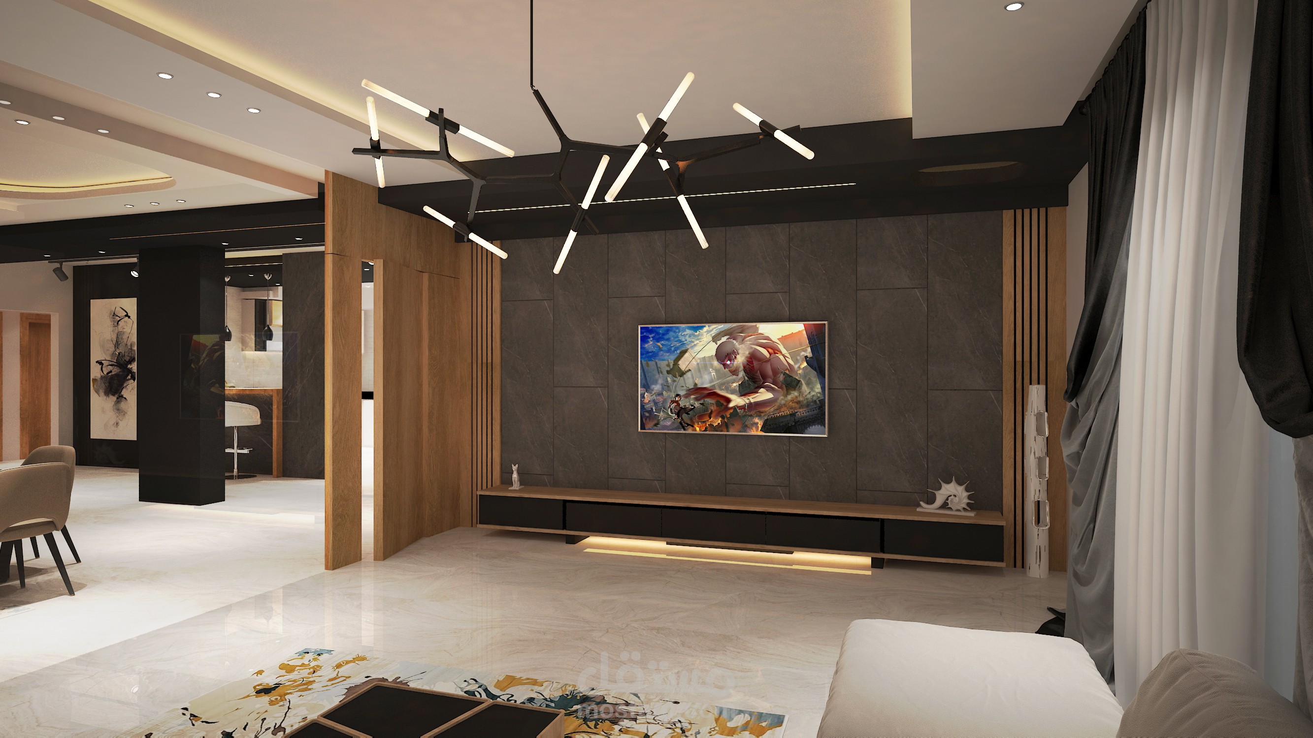 تصميم وتنفيذ شقه سكنيه اكتوبر