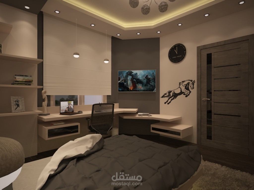 تصميم وتنفيذ شقه سكنيه بالشيخ زايد