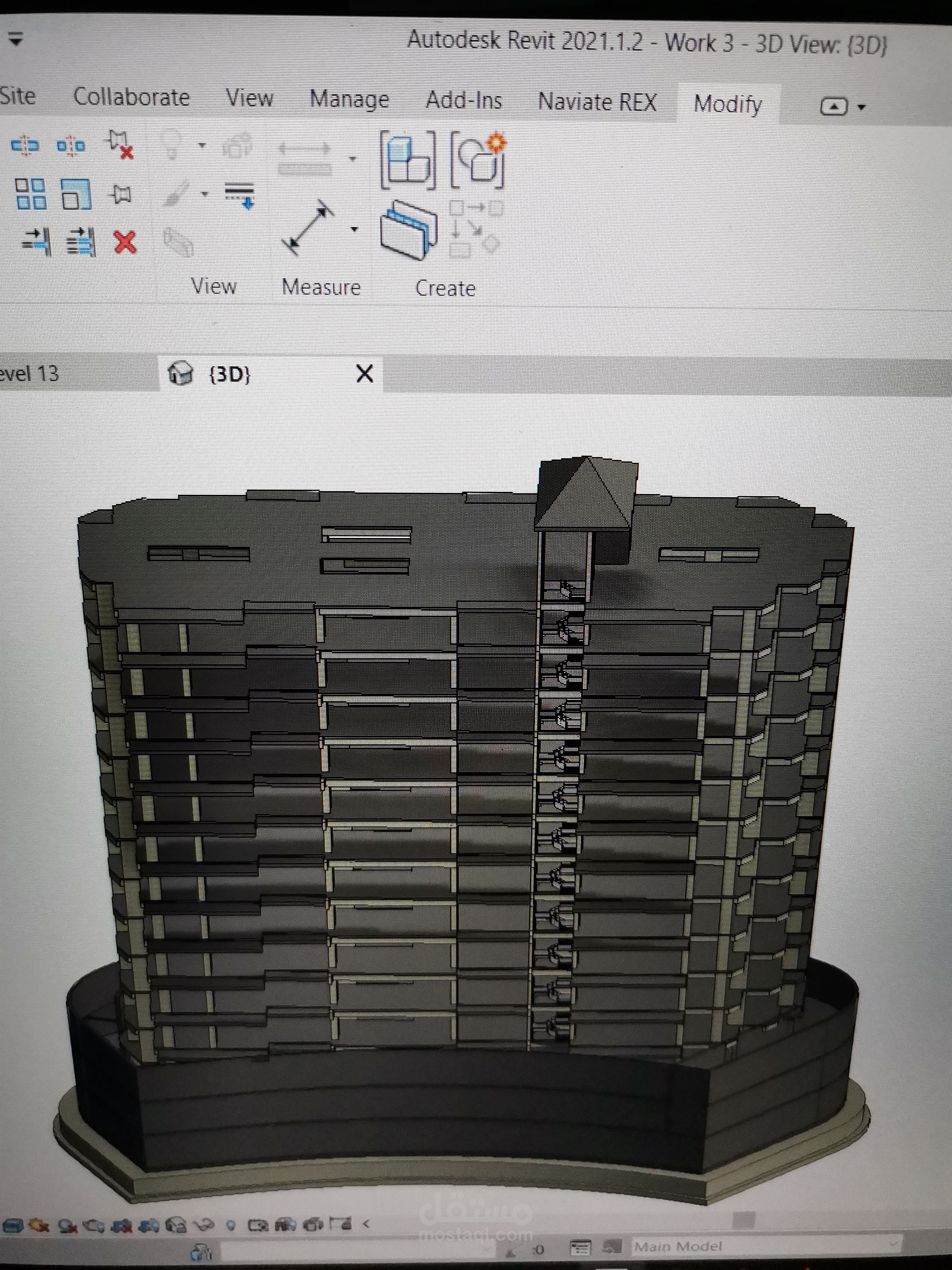 عمل 3D Modelling علي الريفيت