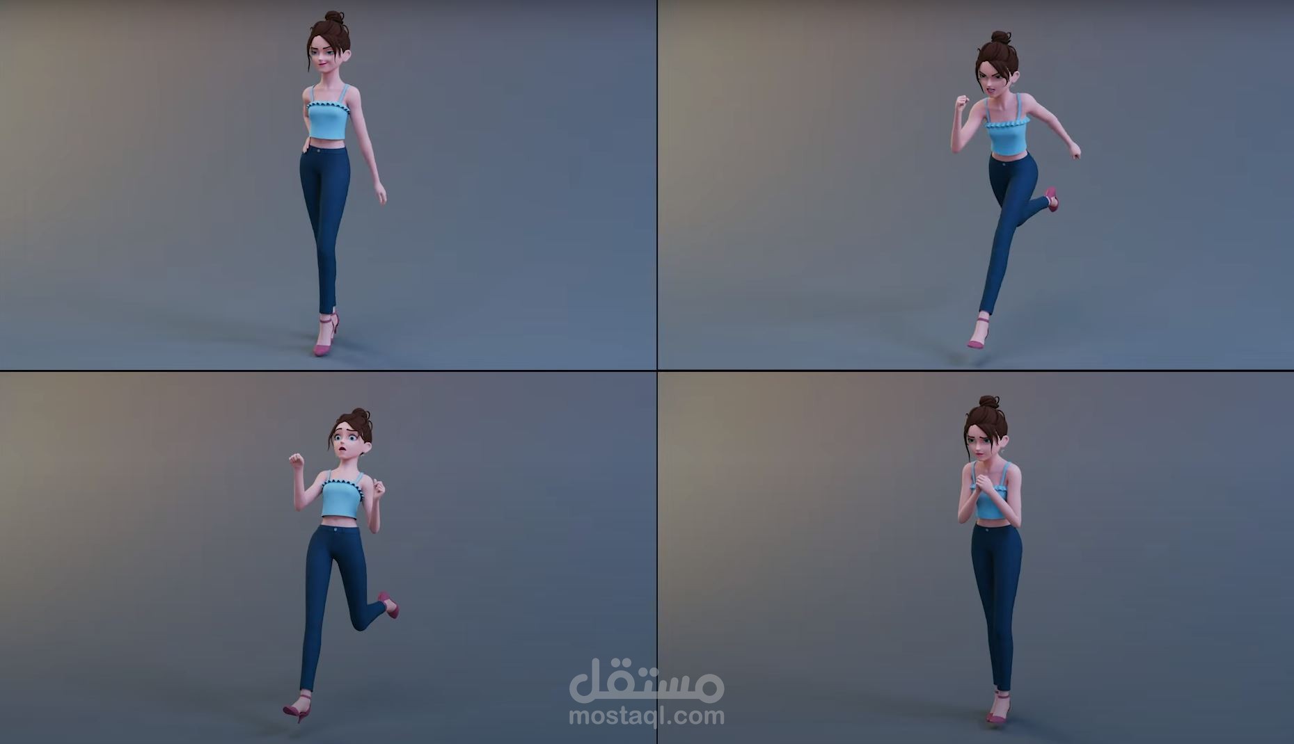 different types of walk and run cycles