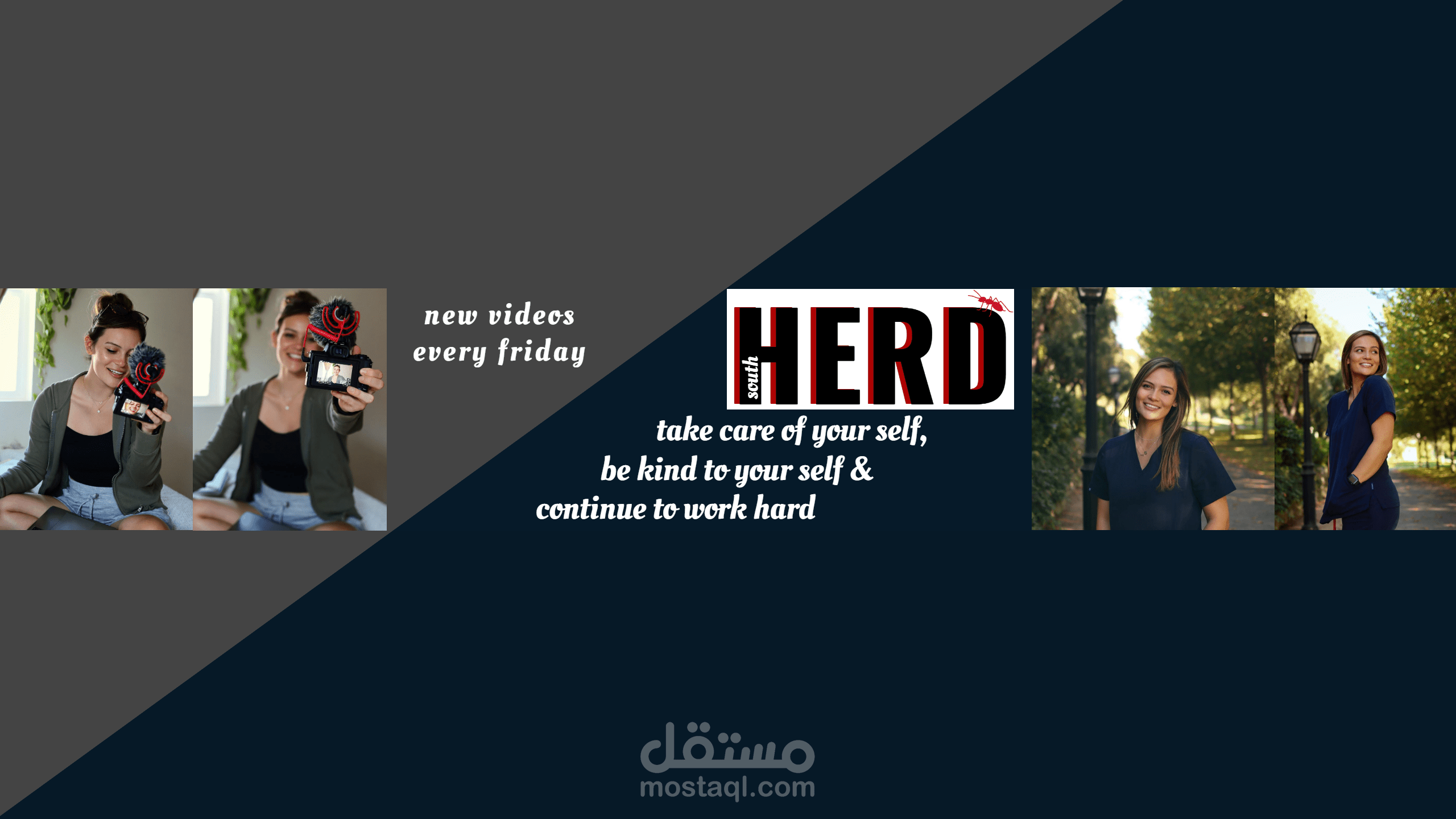 تصميم youtube channel art للطبيبة الاجنبية rachel لقناتها علي يوتيوب