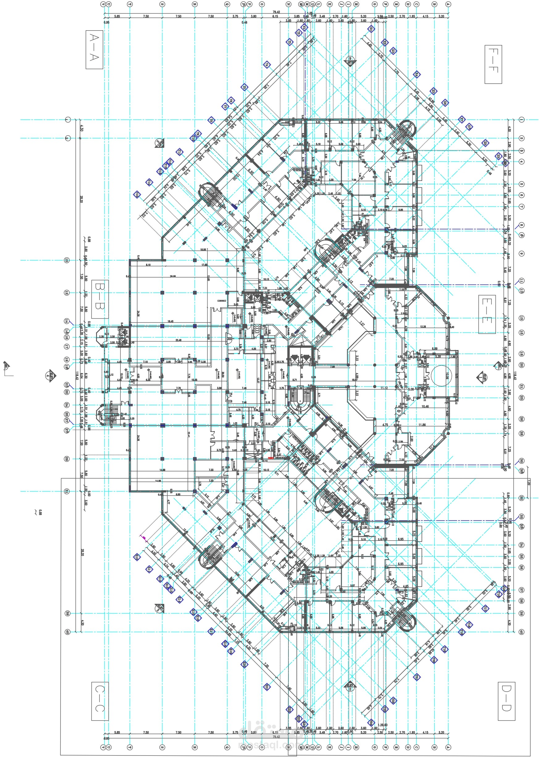 رسم / تحويل مبني مستشفي من ملف PDF الي ملف كاد (DWG )