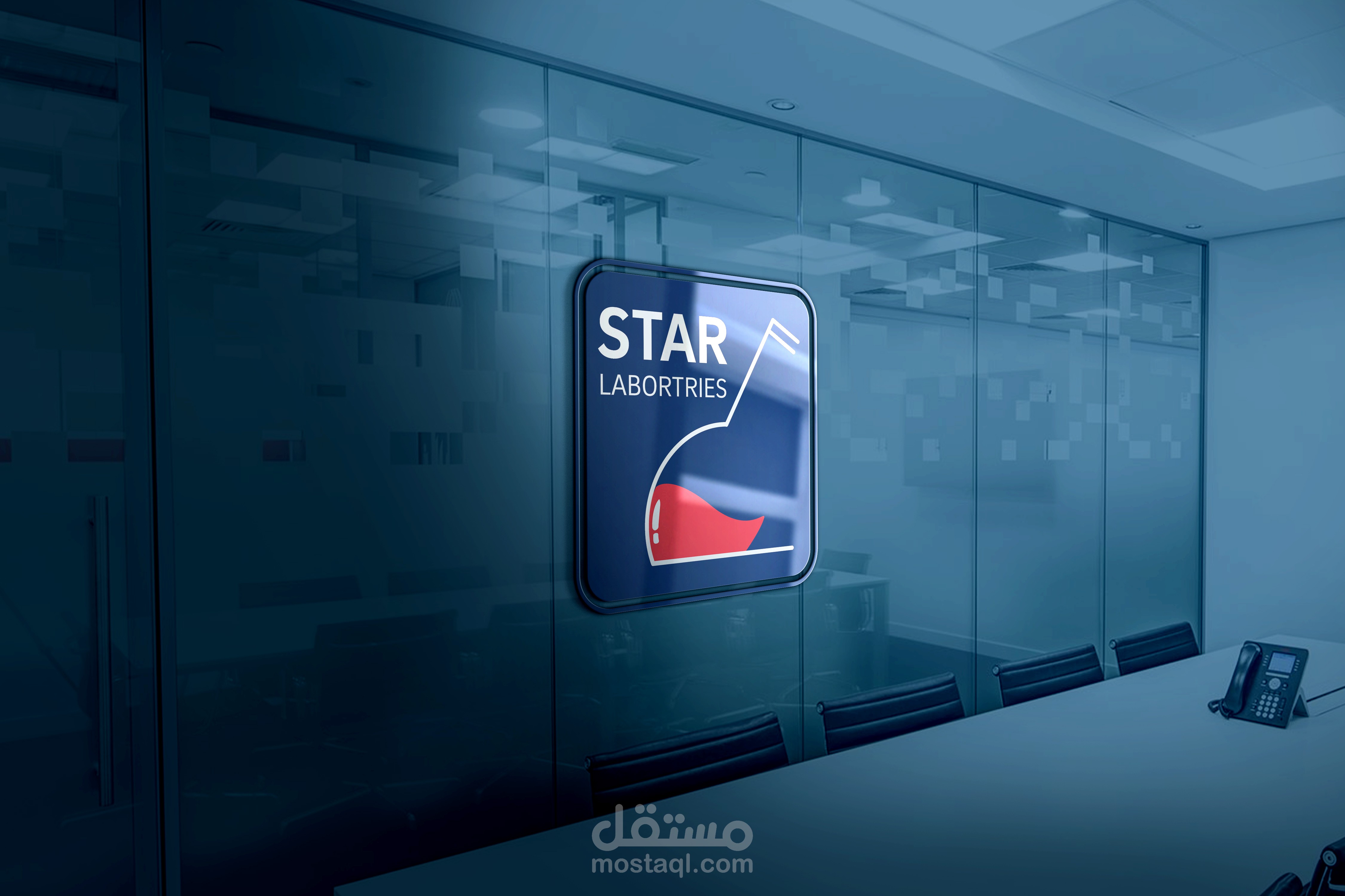 مشروع شخصي لتصميم شعار و هوية بصرية لمعمل تحاليل