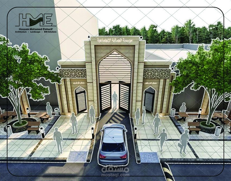 Al-Jamaliyah Social Foundation – Entrance & Landscape Design