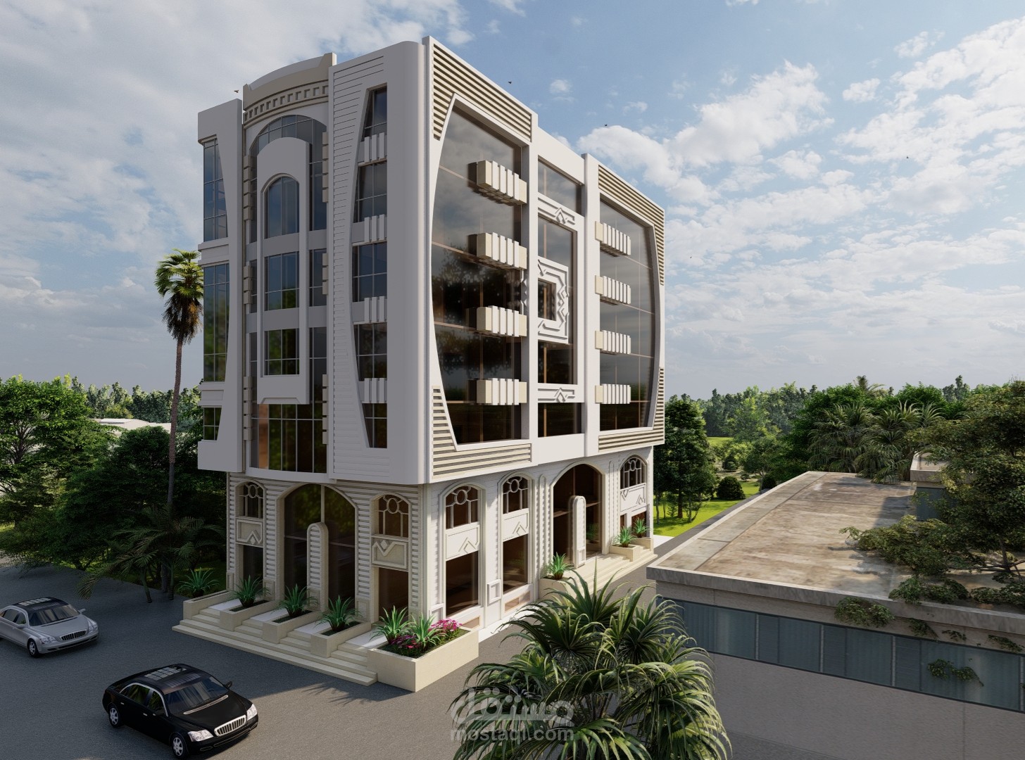 واجهة مبنى سكني تجاري