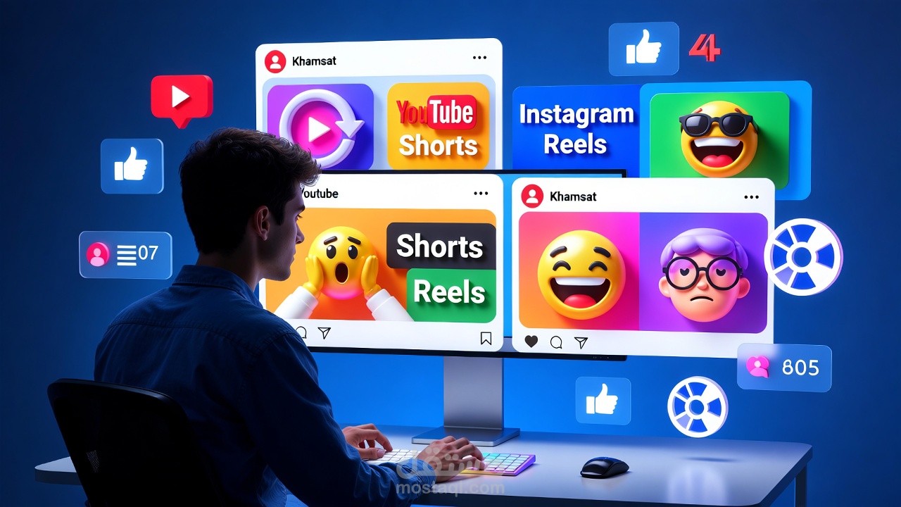 تصميم أغلفة (Thumbnails) جذابة للريلز والشورتس