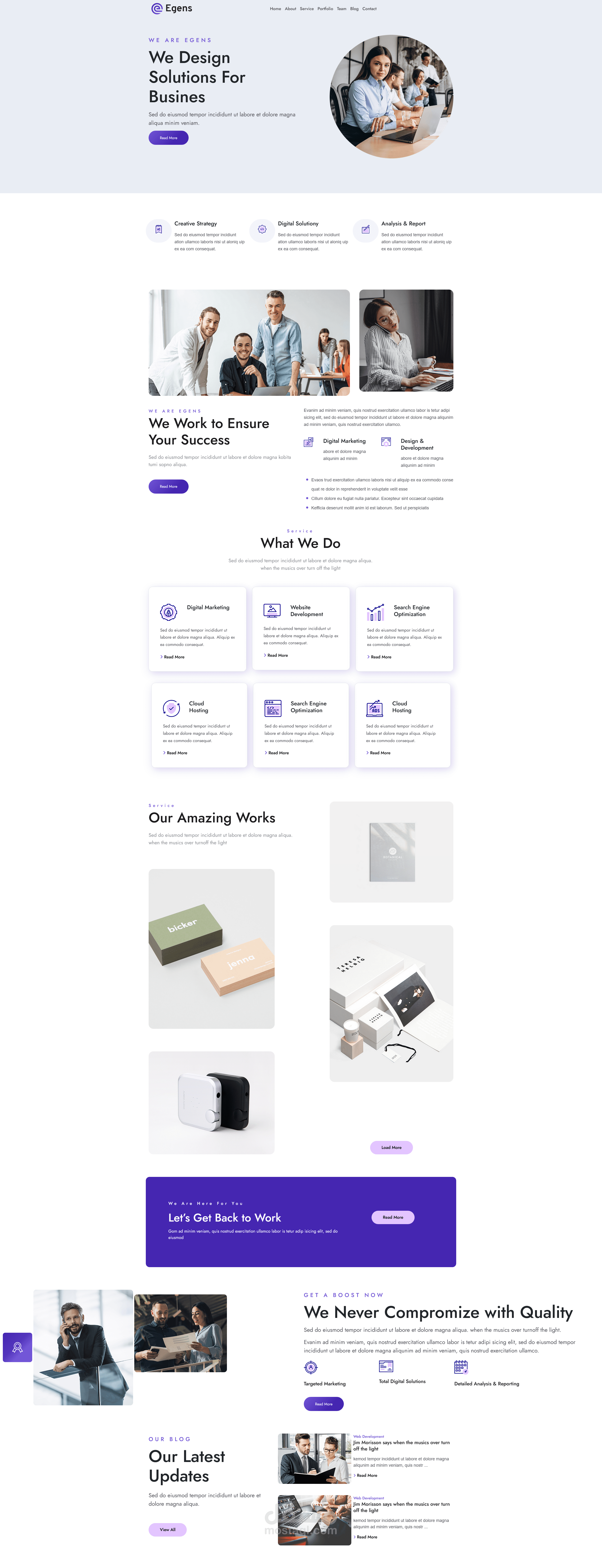Egens Landing Page