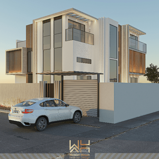 تصميم داخلي وخارجي لفيلا بطراز مودرن