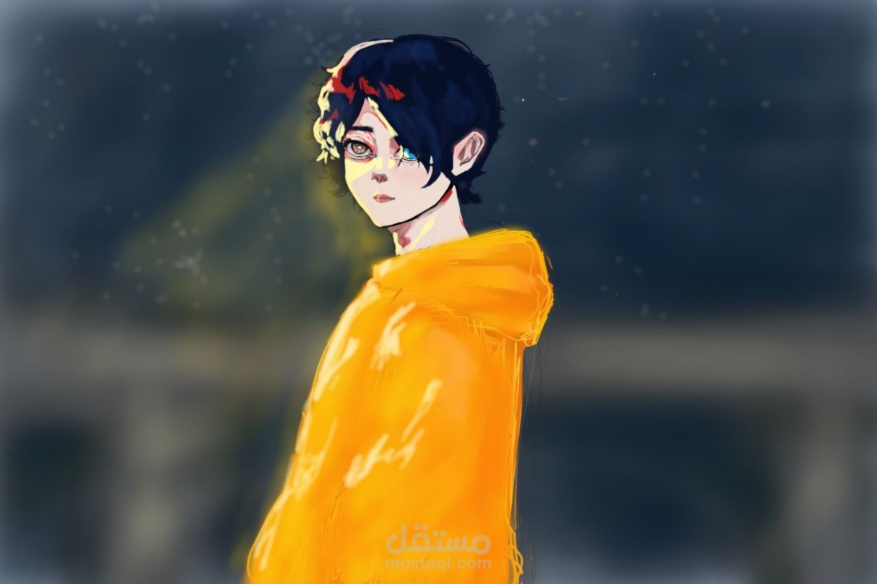 رسمة لشخصية ai ohto من انمي the wonder egg priority