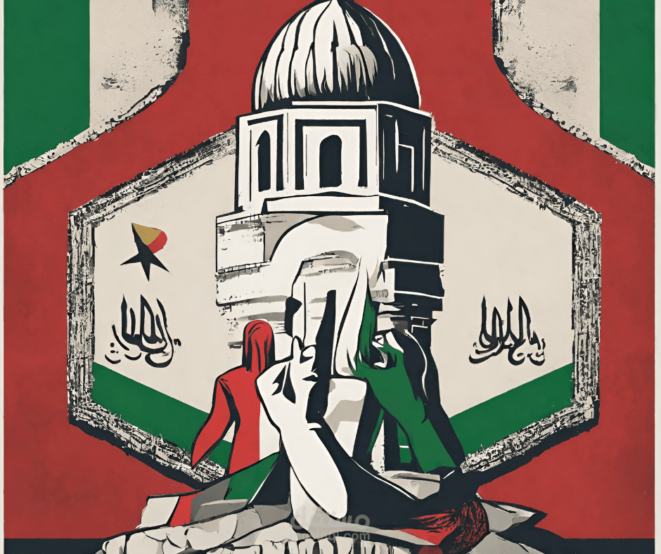 صوره معبره عن دعم القضيه العربية