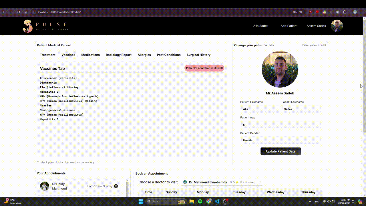 Pediatric Pulse Fullstack Web App