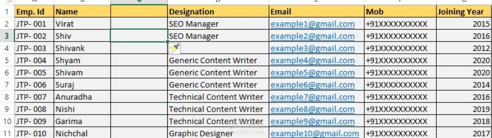 data entry