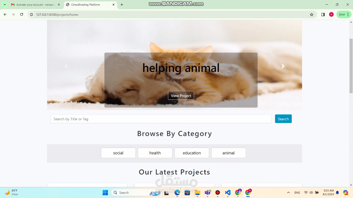 Django Crowd Funding Web App