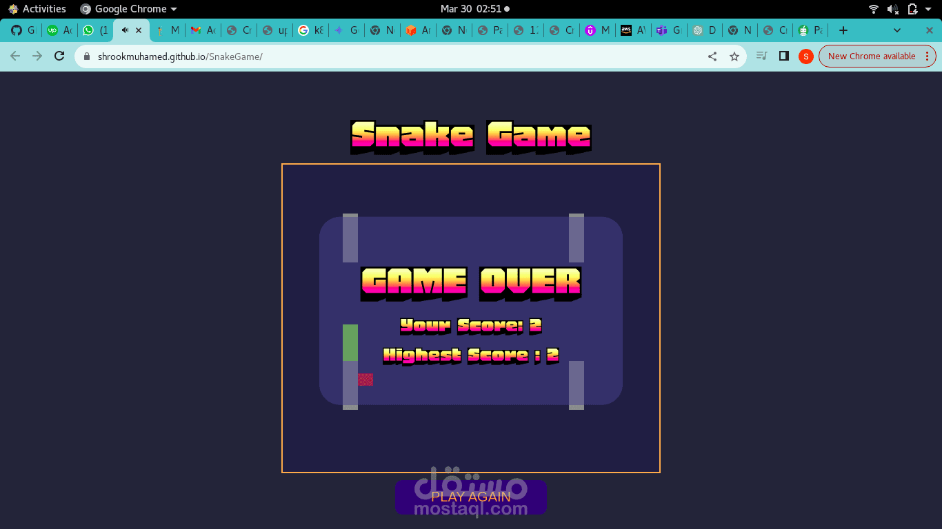 Snake Game using js