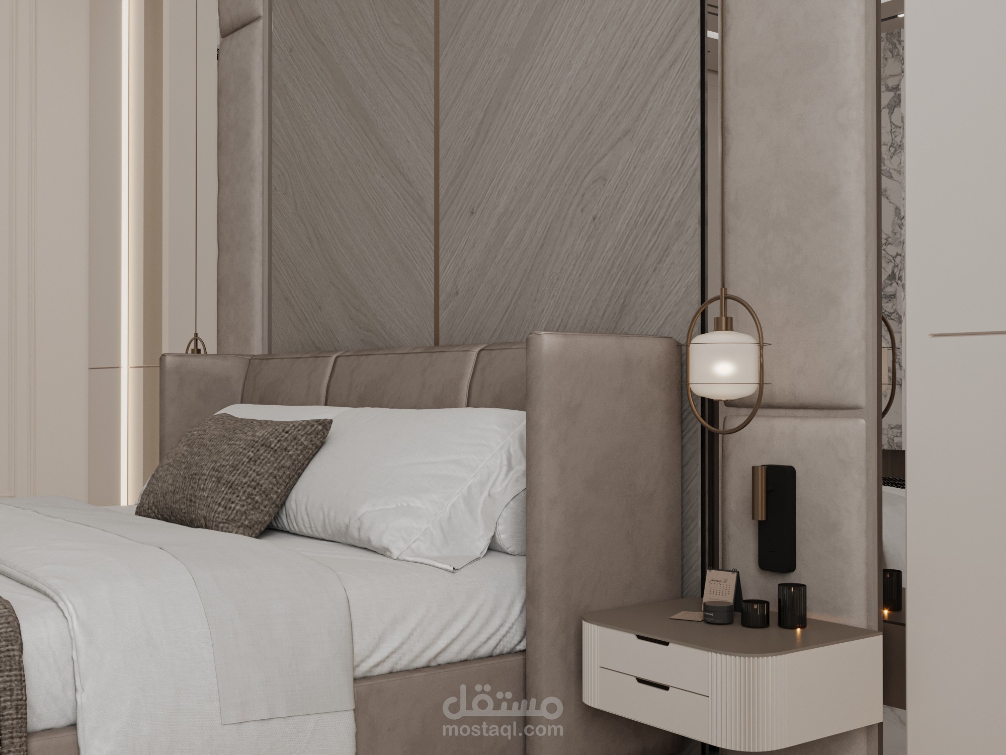 تصميم داخلي لغرفة نوم ماستر