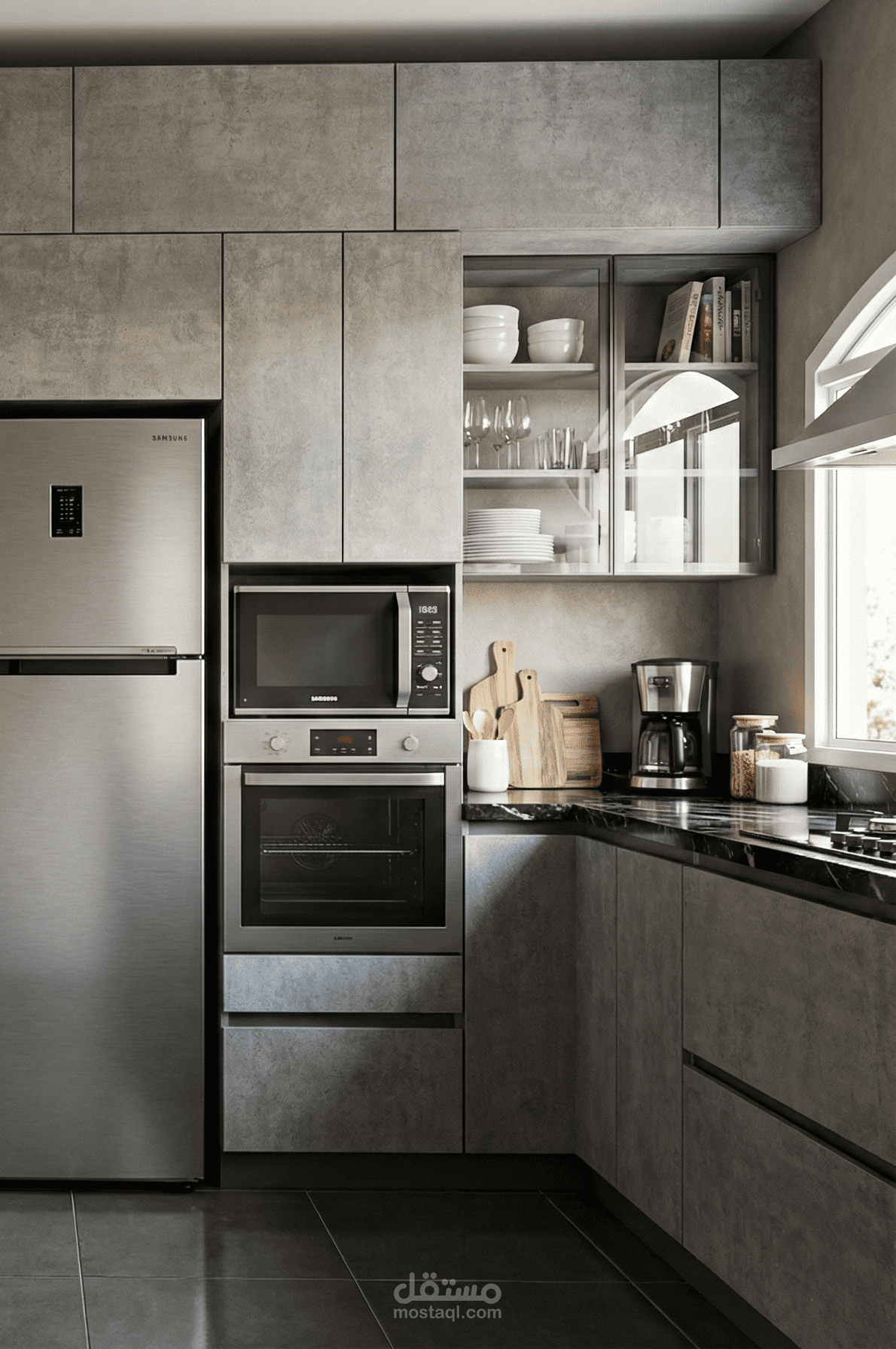 The Charcoal Monolith: A Grey HPL Kitchen Masterpiece