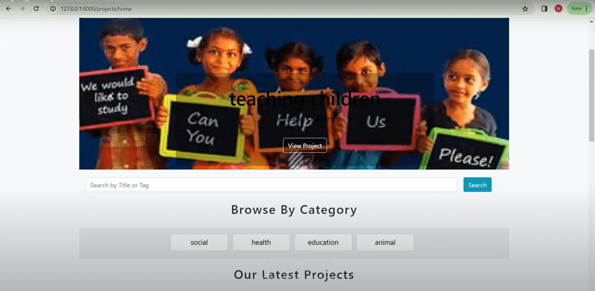 Django Crowd Funding Web App