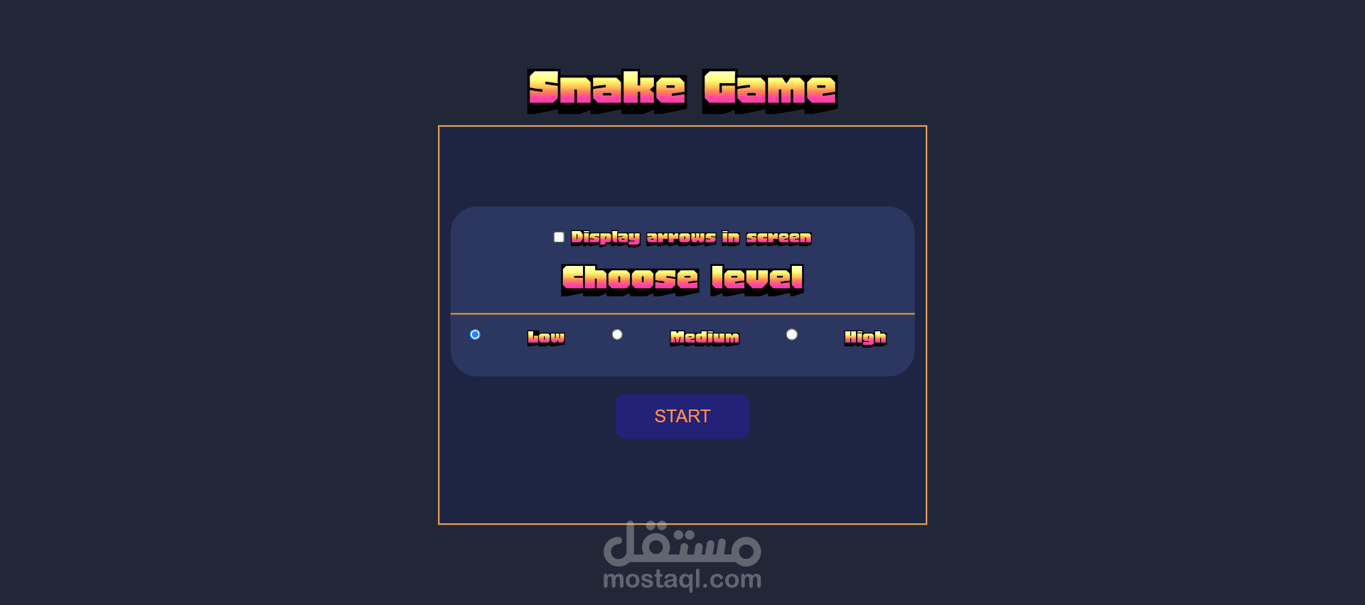 Snake Game Using JS
