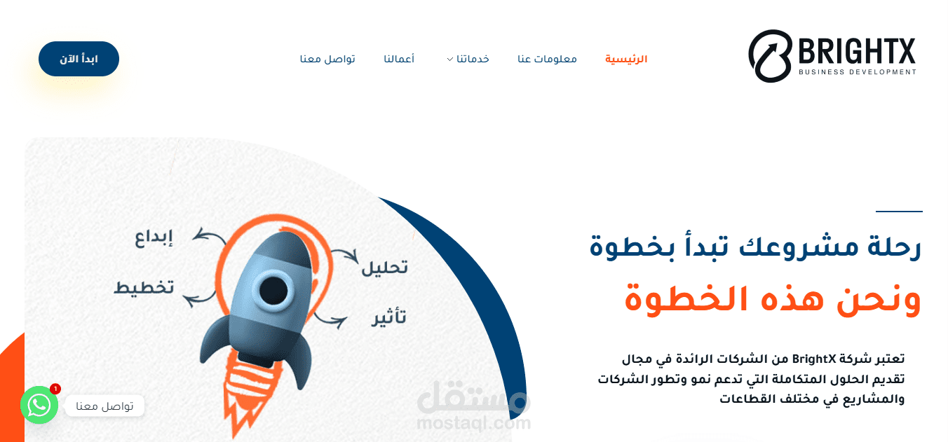 تصميم موقع يقدم حلول متكاملة للشركات