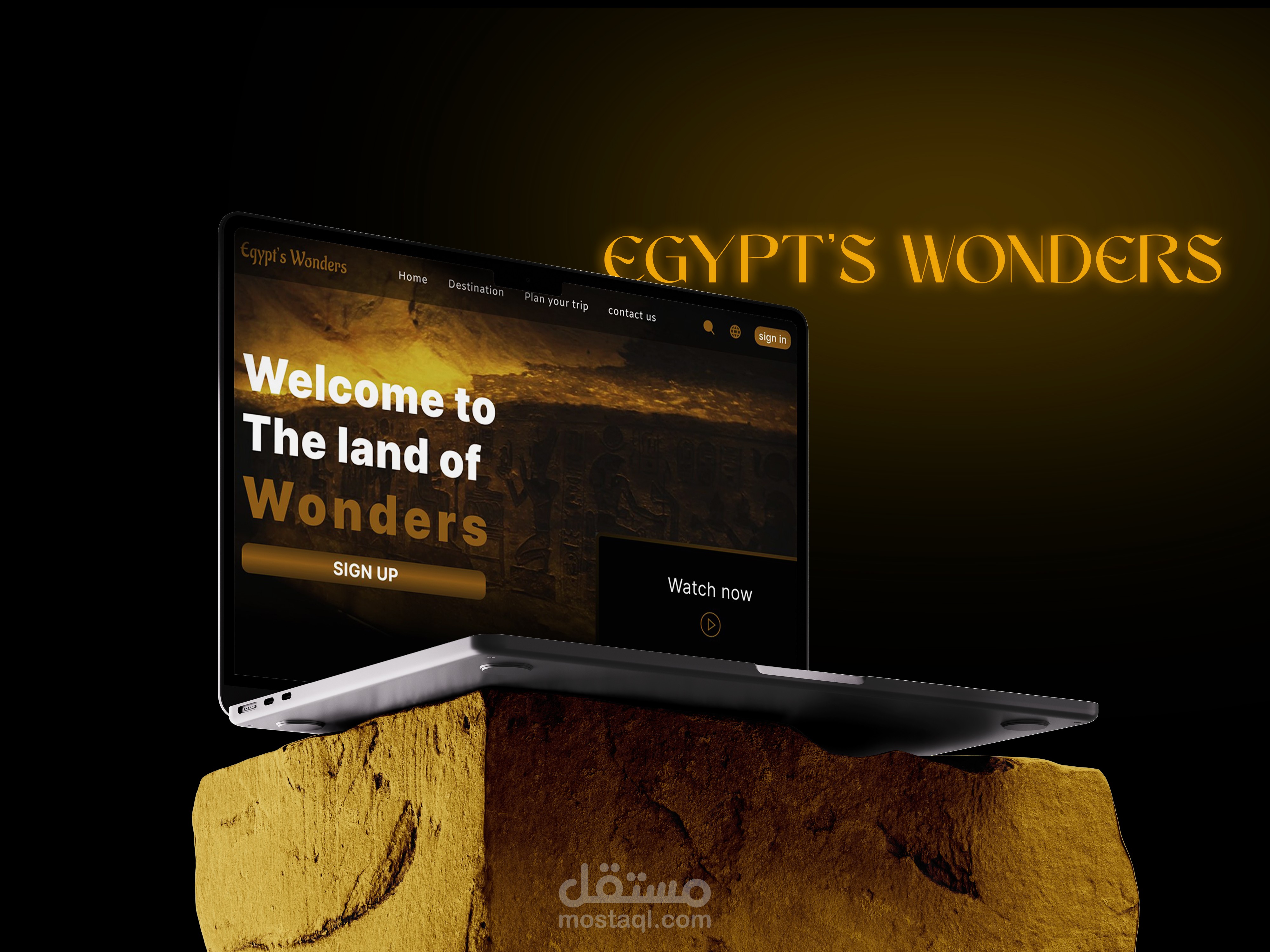 تصميم لموقع الكترونى ونسخة الموبيل الخاصة به لموقع شركة للسياحة تدعو للسياحة داخل مصر