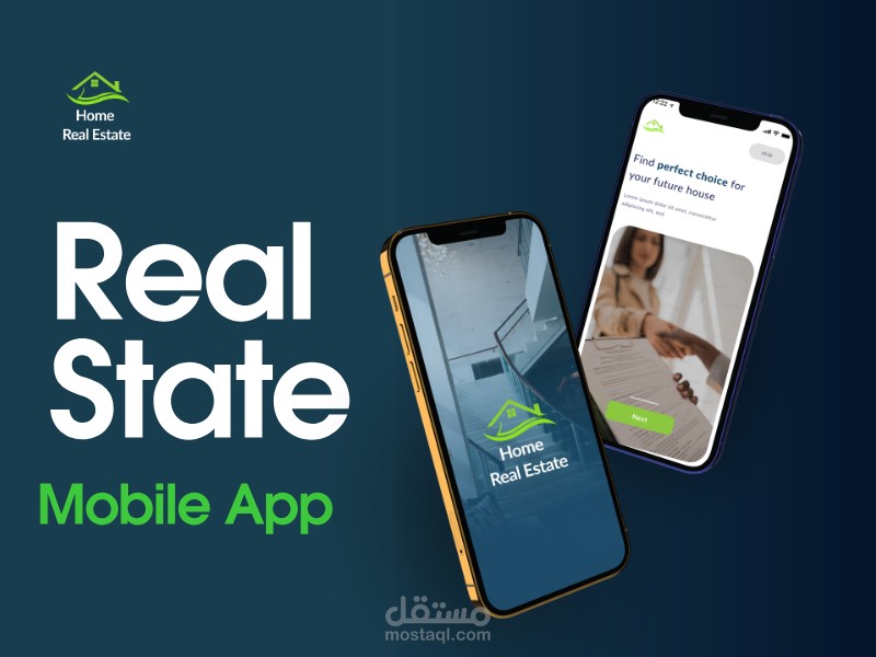 تصميم تطبيق موبيل Real State  احترافى