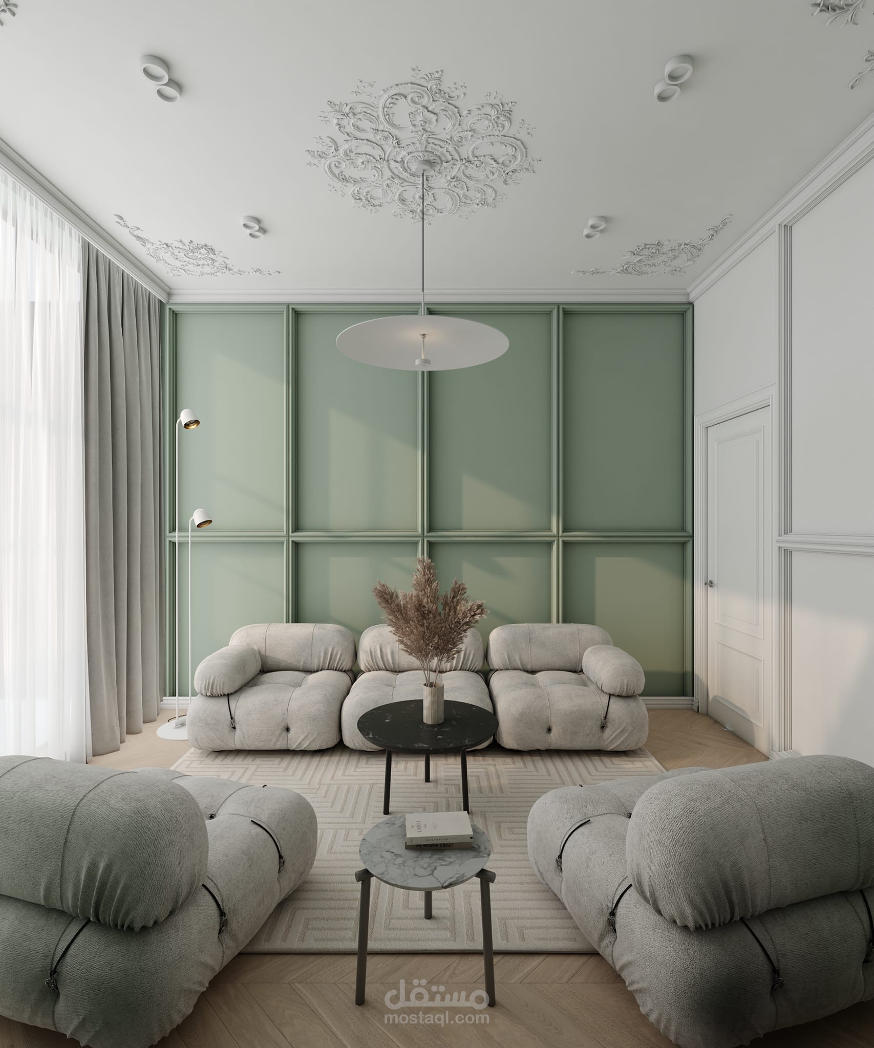 غرفة ضيوف بنمط كلاسيكي