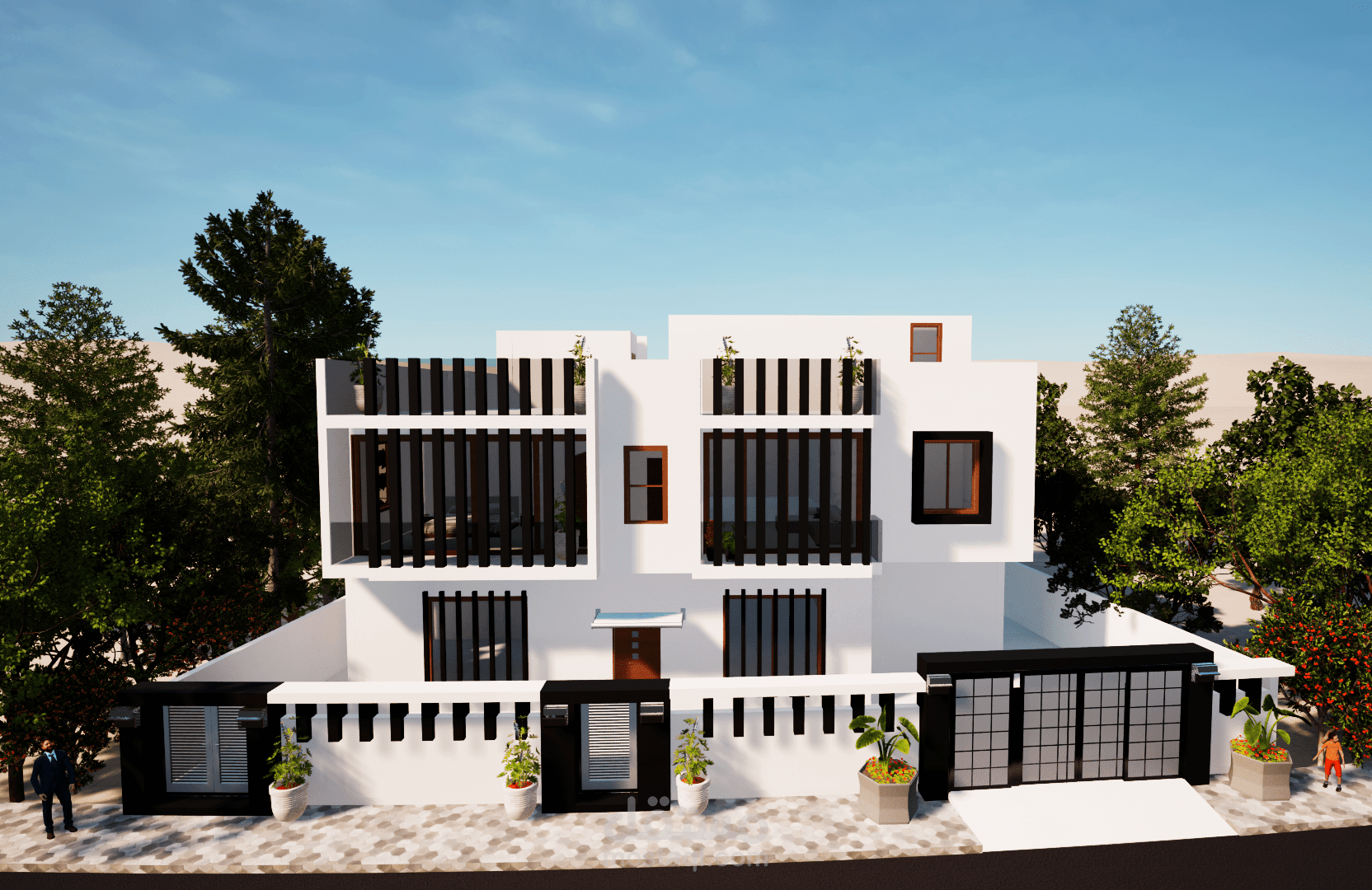 تصميم واجهة وسور