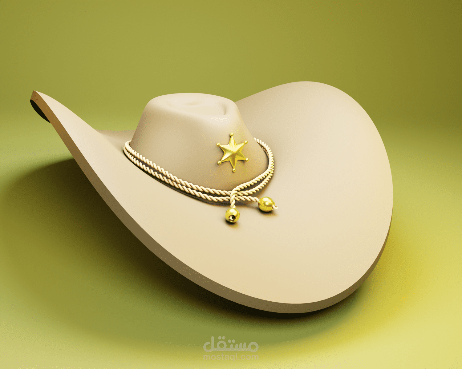 Stylized 3D model of a hat