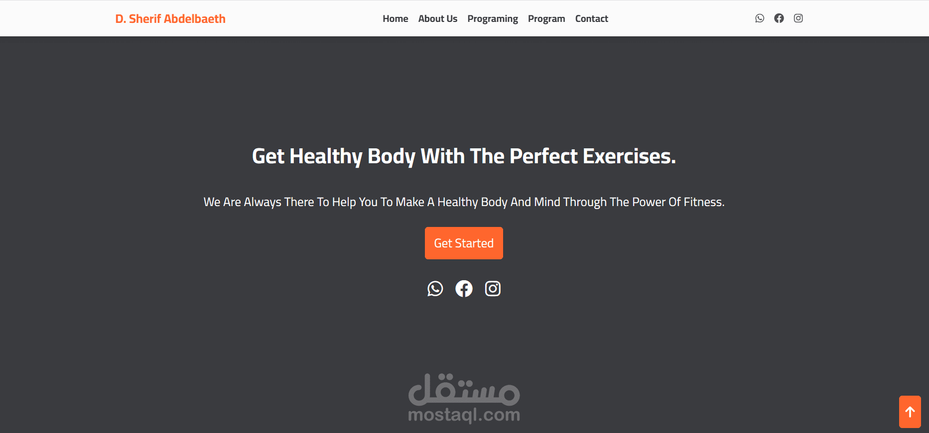إنشاء صفحة هبوط لعرض بيانات Gym