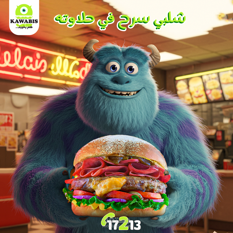 حملة اعلانية لمطعم برجر