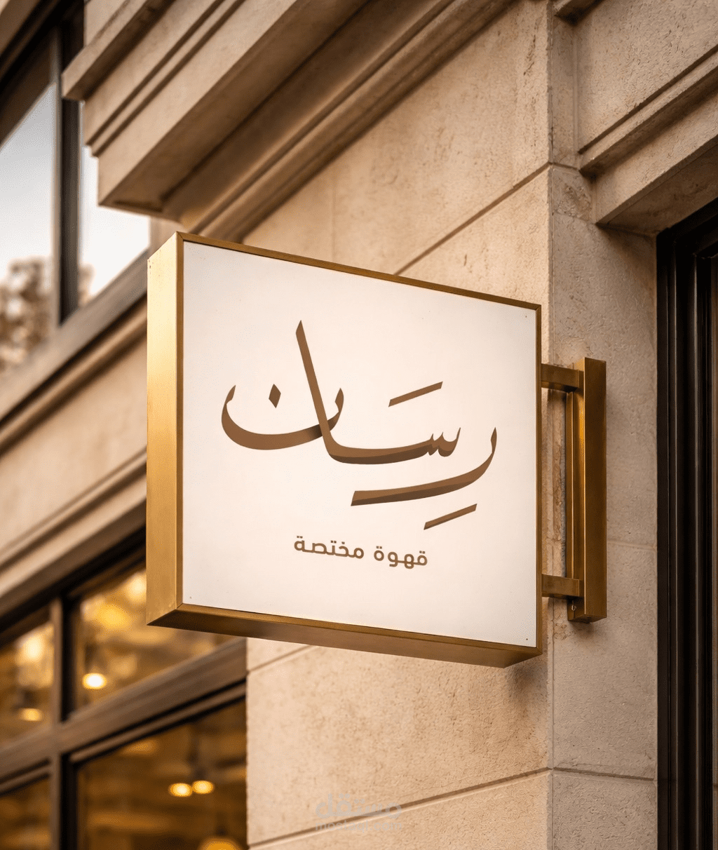 شعار خطي لمقهى | Typography logo