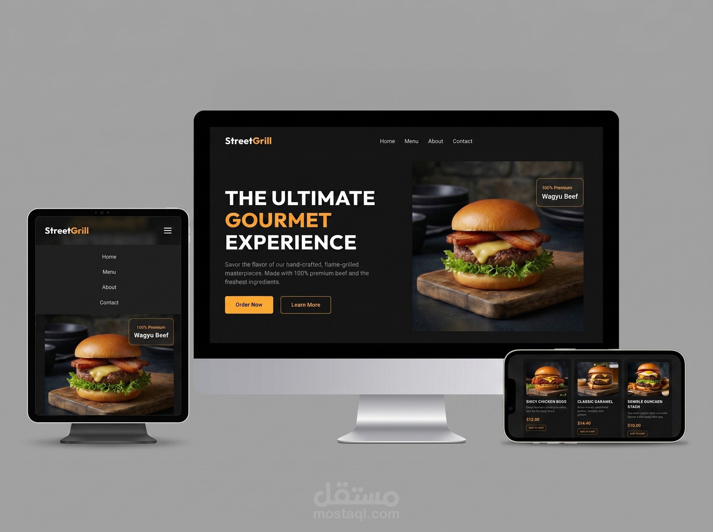 Street Grill Landing Page