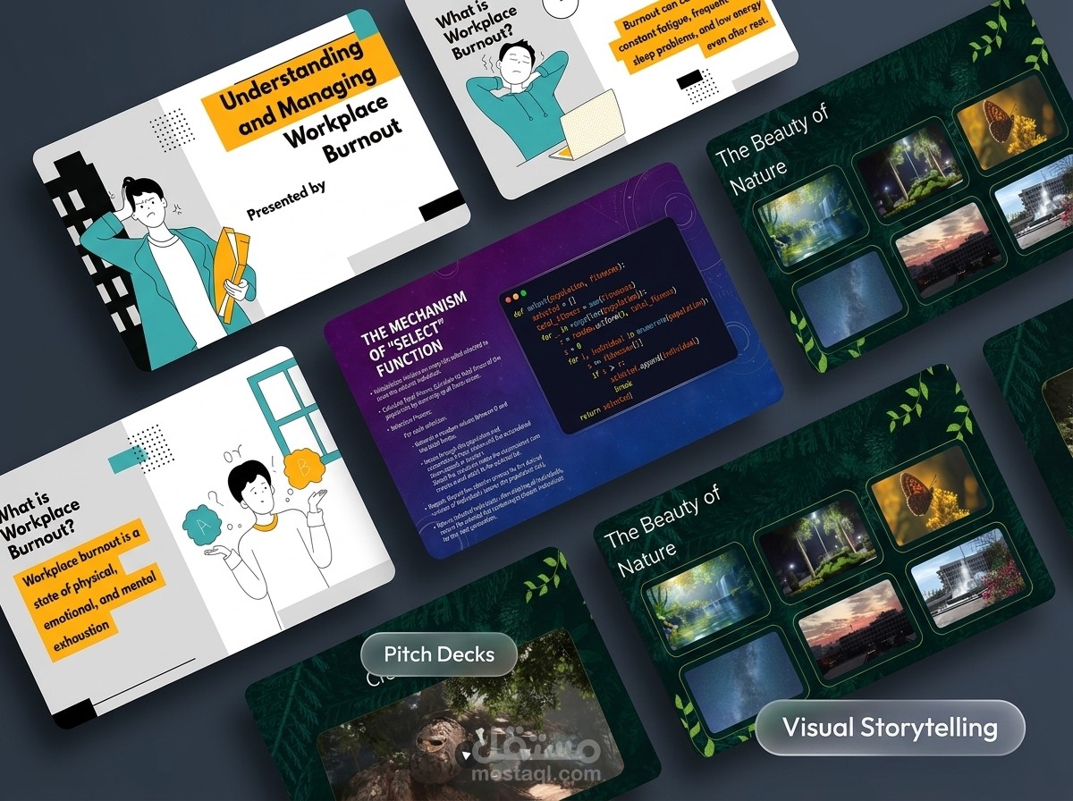 تصميم عروض تقديمية احترافية  Canva / PowerPoint