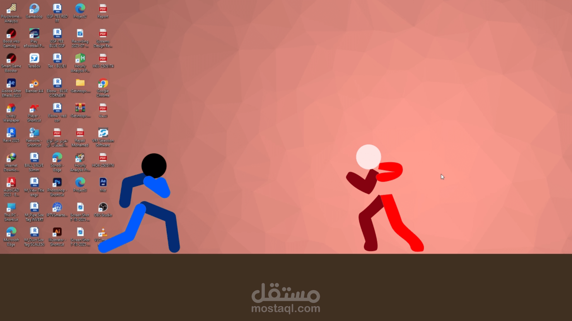 فديو انيميشن ممتع لشجار بين شخصيتين