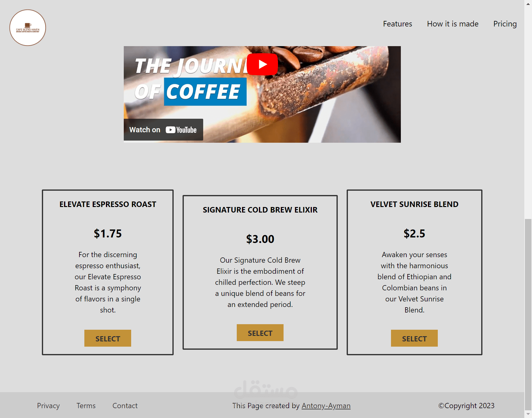 Product Landing Page