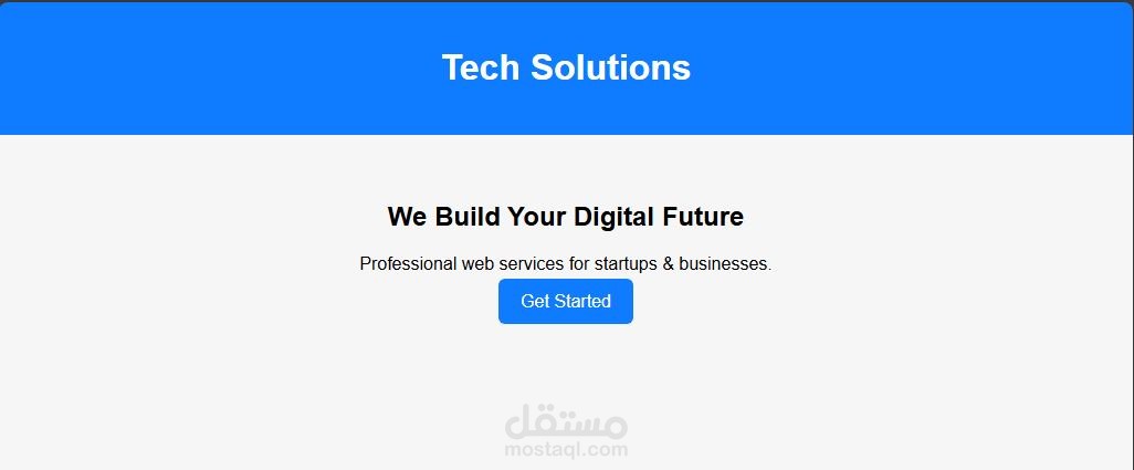 Modern Tech Landing Page