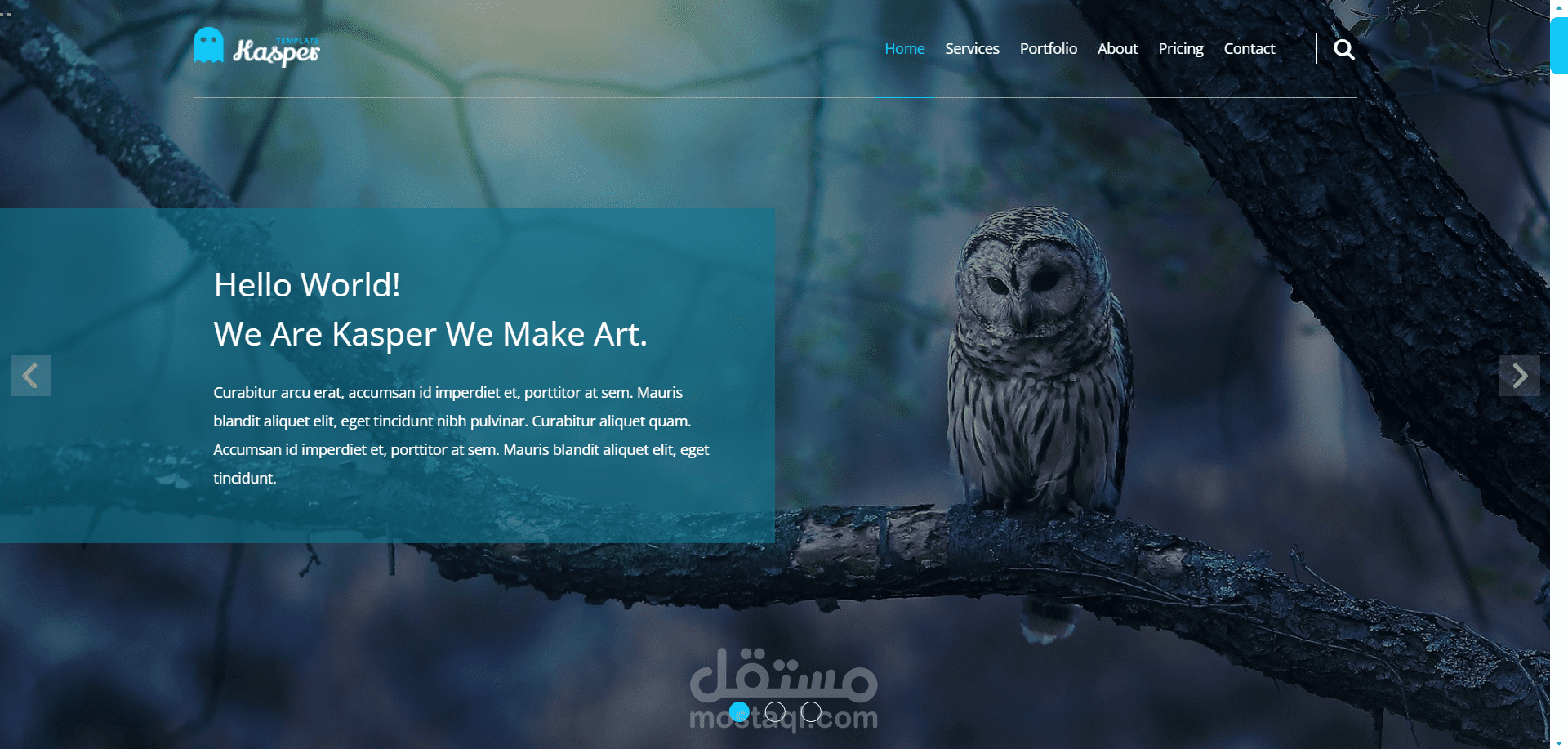 Template-Kasper — One Page Creative Template