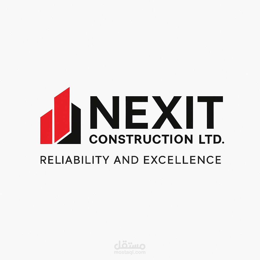 تصميم شعار احترافي لشركة مقاولات – Nexit Construction Ltd.
