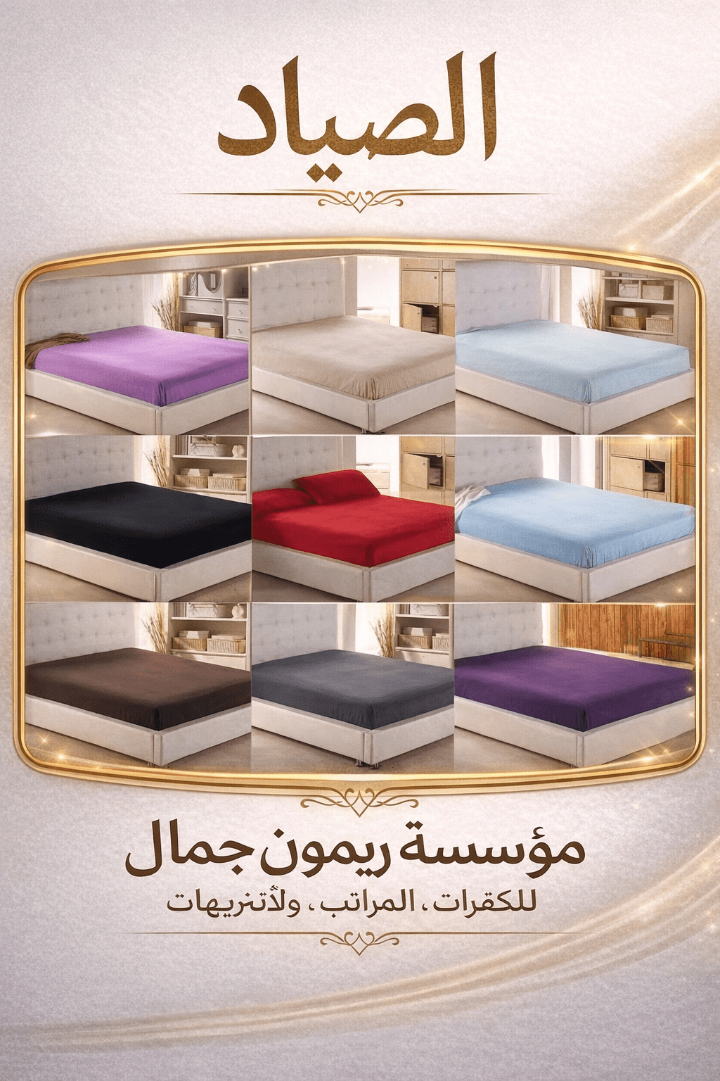 تصميم شعار احترافي لمؤسسة الصياد للمفروشات
